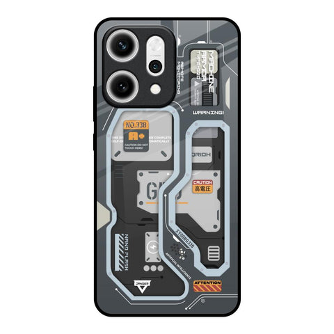 Retro Futuristic Oppo Reno14 5G Glass Back Cover Online