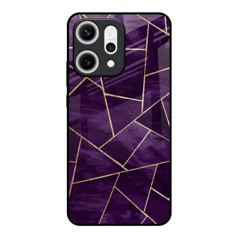 Geometric Purple Oppo Reno14 5G Glass Back Cover Online