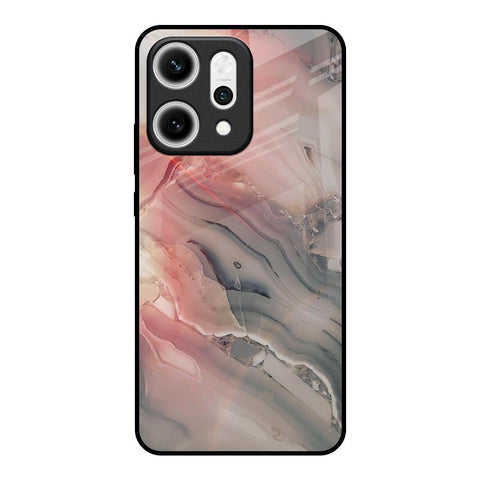 Pink And Grey Marble Oppo Reno14 5G Glass Back Cover Online