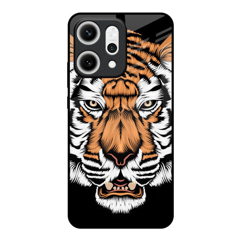 Angry Tiger Oppo Reno14 5G Glass Back Cover Online