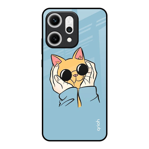 Adorable Cute Kitty Oppo Reno14 5G Glass Back Cover Online