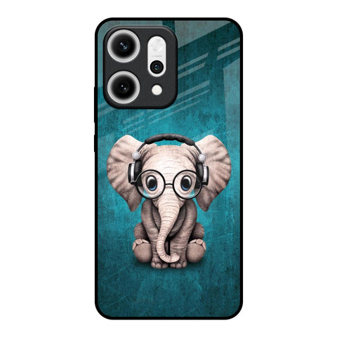 Adorable Baby Elephant Oppo Reno14 5G Glass Back Cover Online