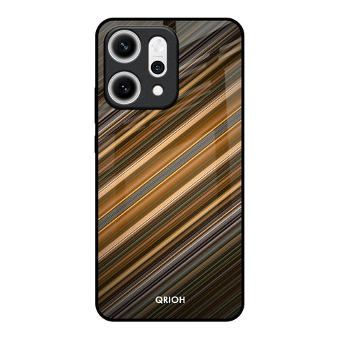 Diagonal Slash Pattern Oppo Reno14 5G Glass Back Cover Online