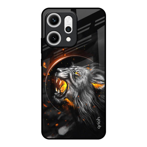 Aggressive Lion Oppo Reno14 5G Glass Back Cover Online