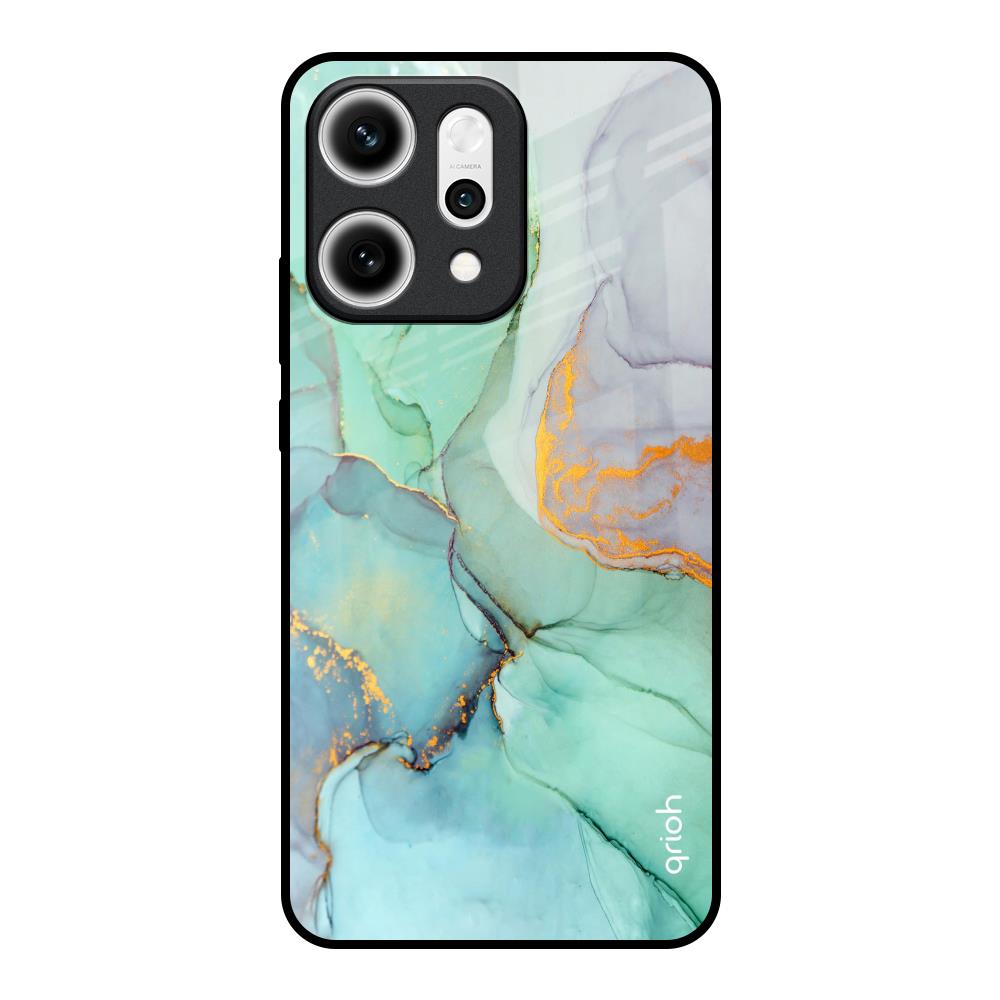 Green Marble Oppo Reno14 5G Glass Back Cover Online