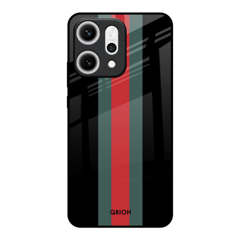 Vertical Stripes Oppo Reno14 5G Glass Back Cover Online