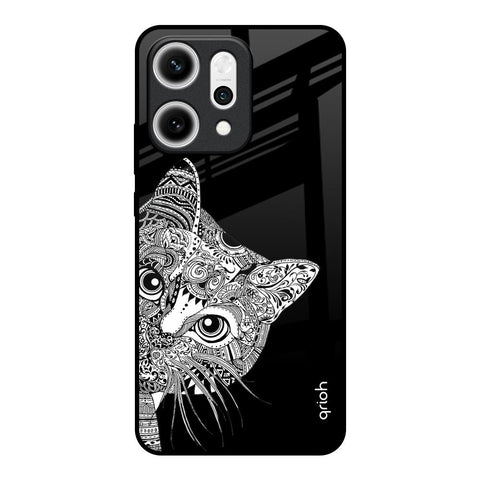 Kitten Mandala Oppo Reno14 5G Glass Back Cover Online