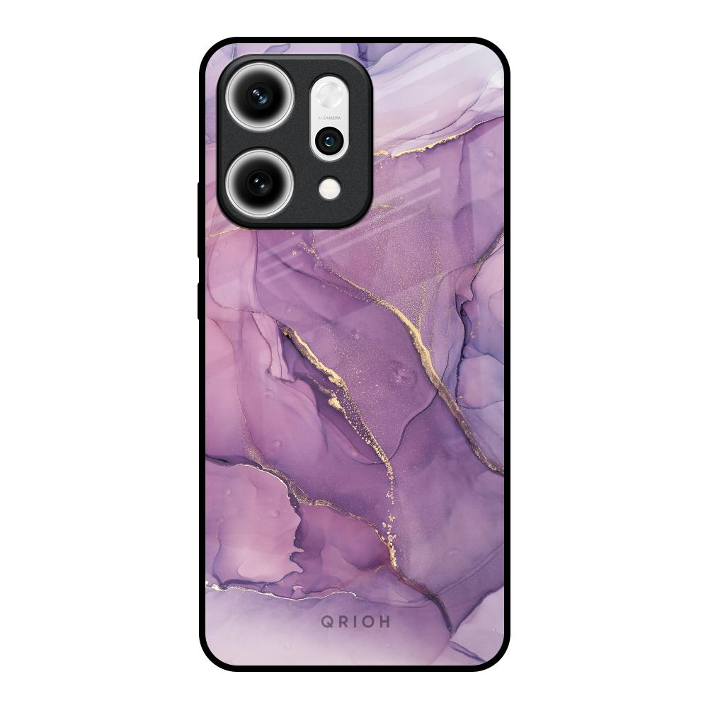 Purple Gold Marble Oppo Reno14 5G Glass Back Cover Online