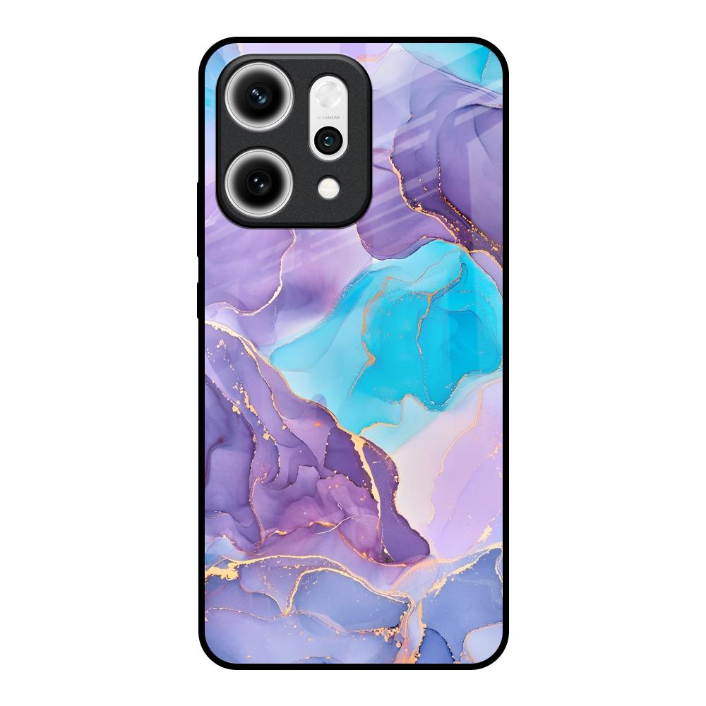 Alcohol ink Marble Oppo Reno14 5G Glass Back Cover Online
