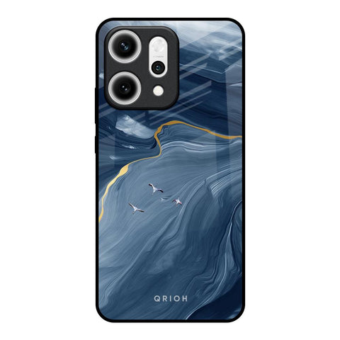 Deep Ocean Marble Oppo Reno14 5G Glass Back Cover Online