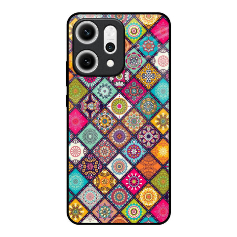 Multicolor Mandala Oppo Reno14 5G Glass Back Cover Online