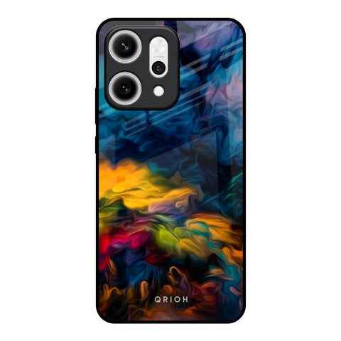 Multicolor Oil Painting Oppo Reno14 5G Glass Back Cover Online