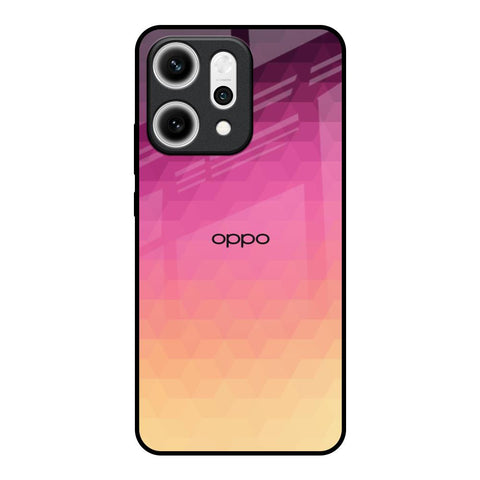 Geometric Pink Diamond Oppo Reno14 5G Glass Back Cover Online