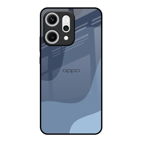 Navy Blue Ombre Oppo Reno14 5G Glass Back Cover Online