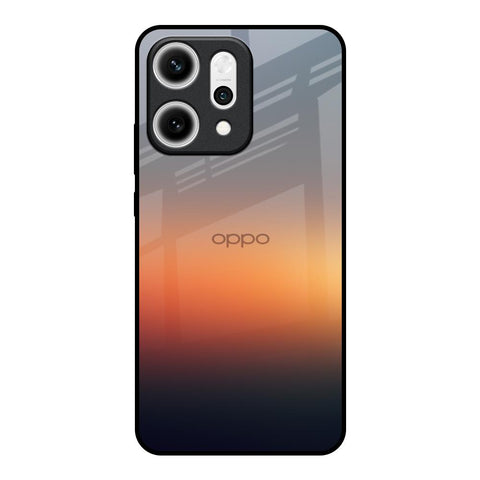 Aesthetic Orange Oppo Reno14 5G Glass Back Cover Online