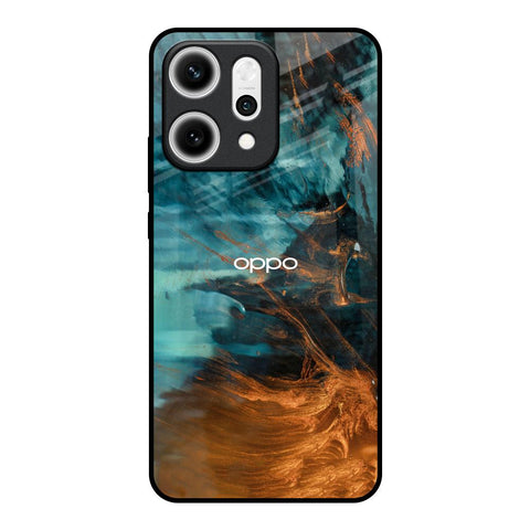 Golden Splash Oppo Reno14 5G Glass Back Cover Online