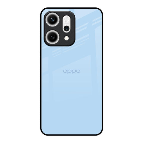 Pastel Sky Blue Oppo Reno14 5G Glass Back Cover Online
