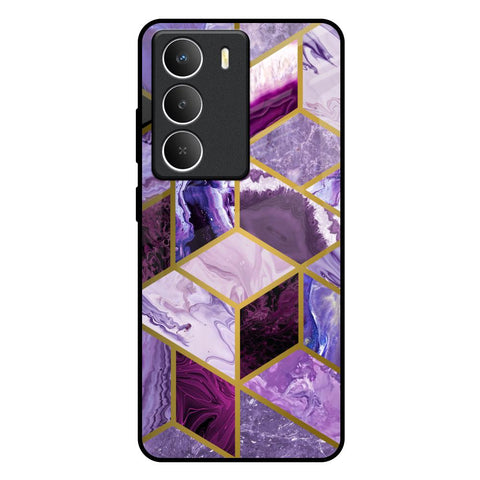 Purple Rhombus Marble Realme Narzo 80 Lite 5G Glass Back Cover Online