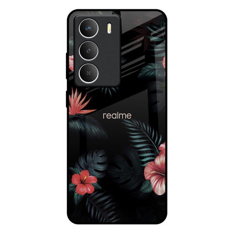 Tropical Art Flower Realme Narzo 80 Lite 5G Glass Back Cover Online