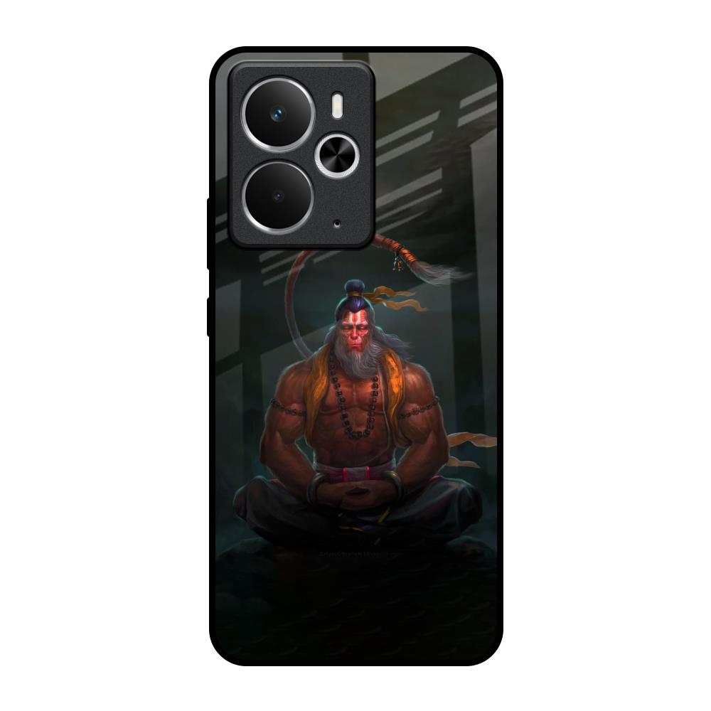 Lord Hanuman Animated Realme 14 5G Glass Back Cover Online