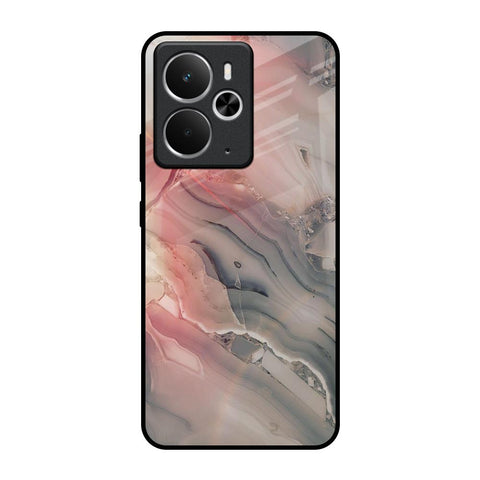Pink And Grey Marble Realme 14 5G Glass Back Cover Online