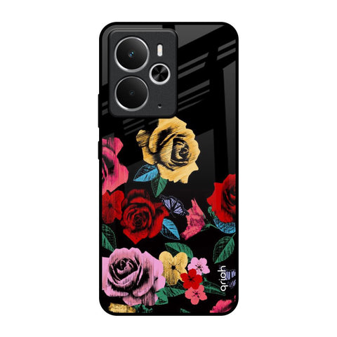 Floral Decorative Realme 14 5G Glass Back Cover Online