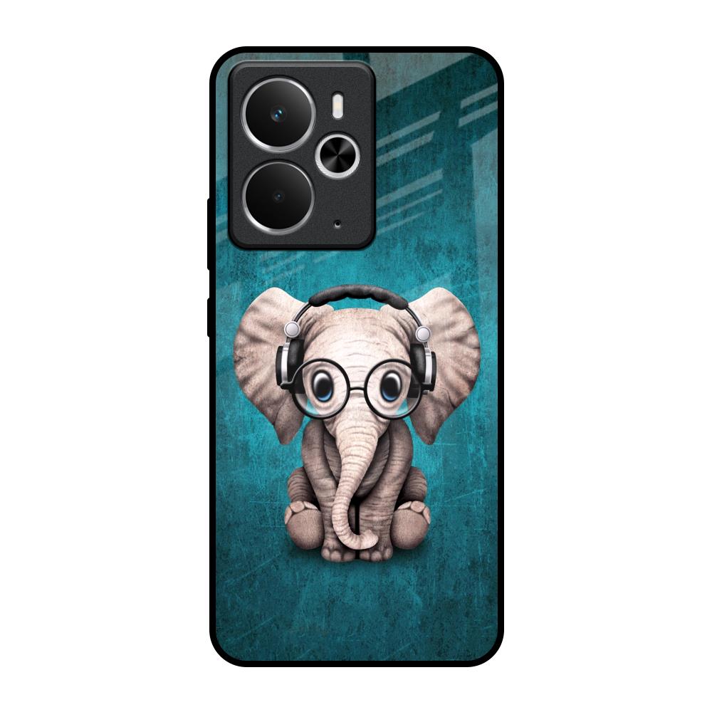 Adorable Baby Elephant Realme 14 5G Glass Back Cover Online