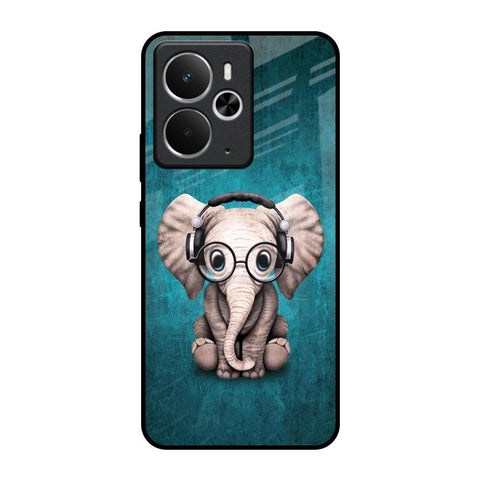 Adorable Baby Elephant Realme 14 5G Glass Back Cover Online
