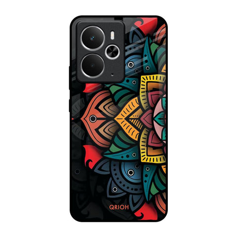 Retro Gorgeous Flower Realme 14 5G Glass Back Cover Online