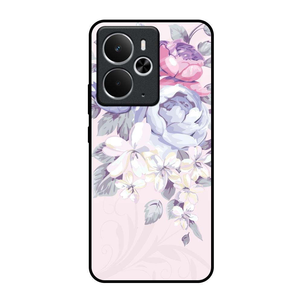 Elegant Floral Realme 14 5G Glass Back Cover Online
