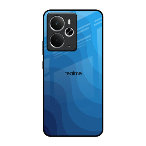 Blue Wave Abstract Realme 14 5G Glass Back Cover Online