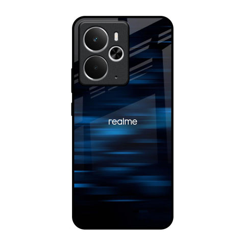 Blue Rough Abstract Realme 14 5G Glass Back Cover Online