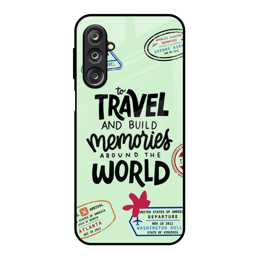 Travel Stamps Samsung Galaxy M36 5G Glass Back Cover Online