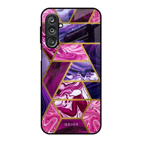 Electroplated Geometric Marble Samsung Galaxy M36 5G Glass Back Cover Online