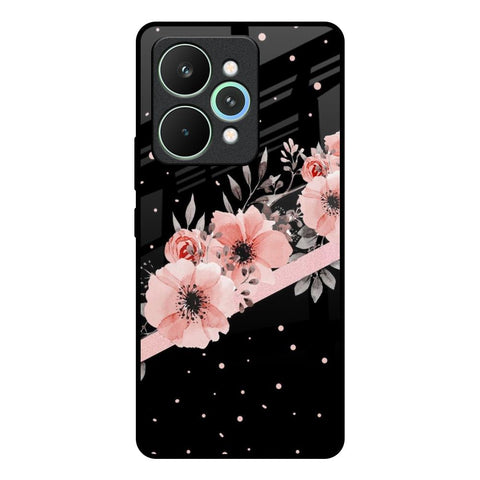 Floral Black Band Realme 15 Pro 5G Glass Back Cover Online