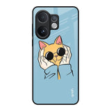 Adorable Cute Kitty Vivo V60 5G Glass Back Cover Online