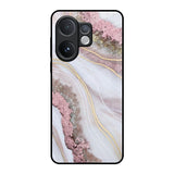 Pink & Gold Gllitter Marble Vivo V60 5G Glass Back Cover Online