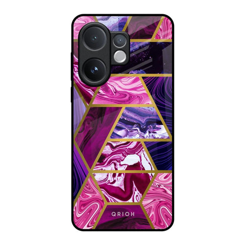 Electroplated Geometric Marble Vivo V60 5G Glass Back Cover Online