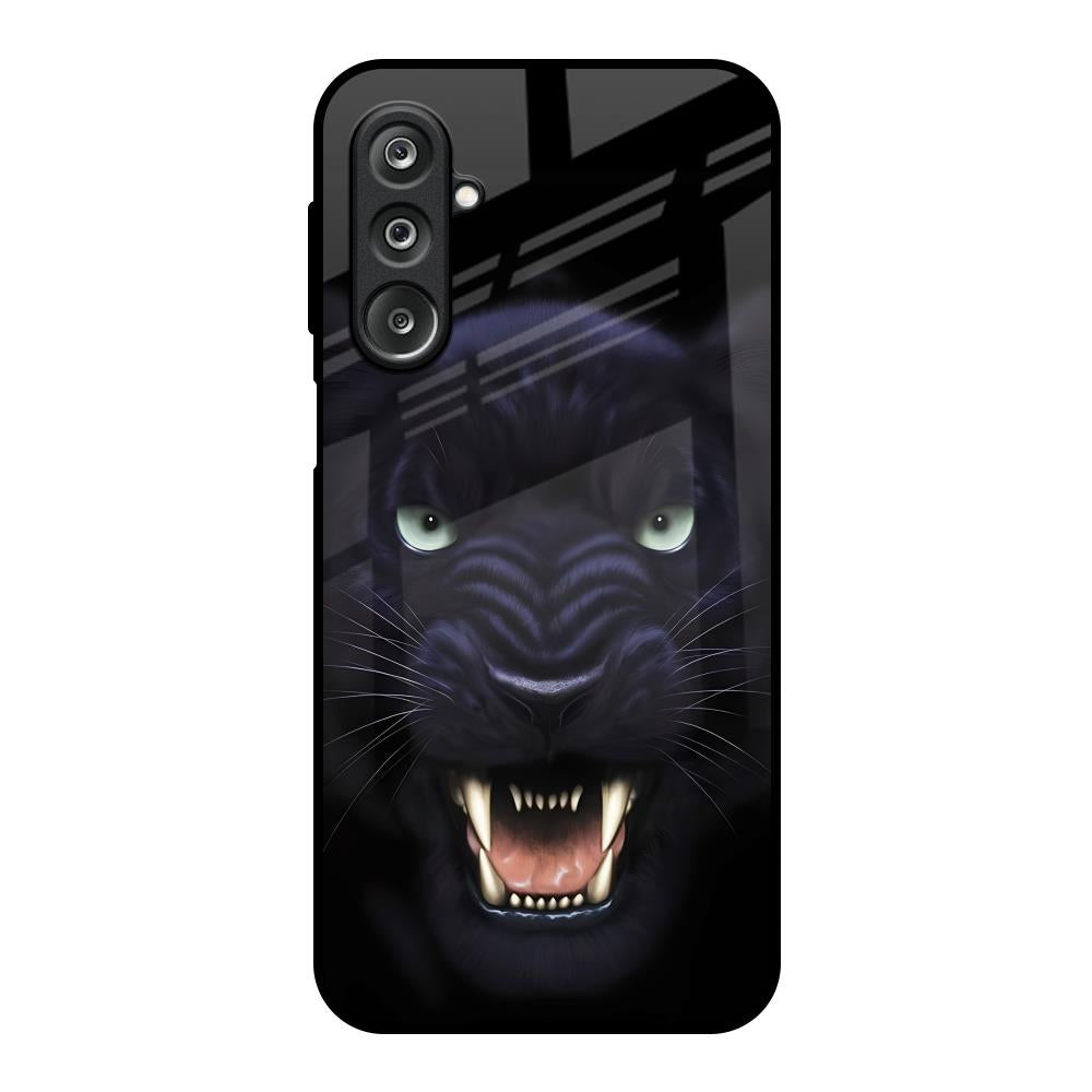 Angry Black Tiger Samsung Galaxy F36 5G Glass Back Cover Online