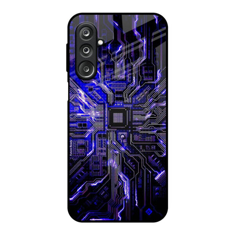 Techno Color Pattern Samsung Galaxy F36 5G Glass Back Cover Online