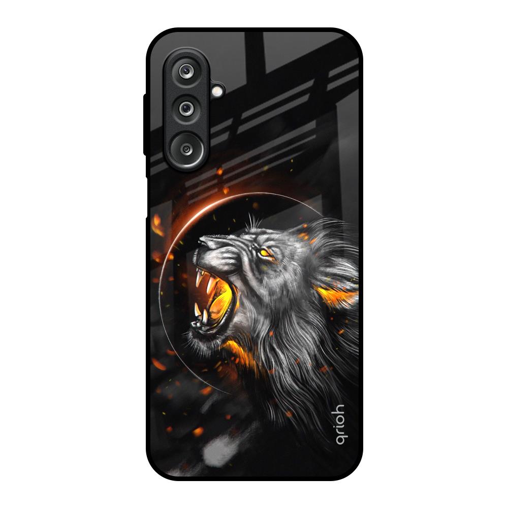 Aggressive Lion Samsung Galaxy F36 5G Glass Back Cover Online