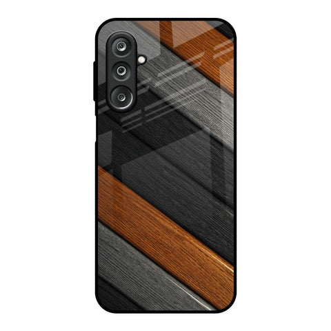 Tri Color Wood Samsung Galaxy F36 5G Glass Back Cover Online