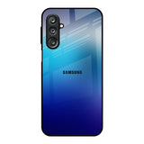 Blue Rhombus Pattern Samsung Galaxy F36 5G Glass Back Cover Online