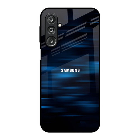 Blue Rough Abstract Samsung Galaxy F36 5G Glass Back Cover Online