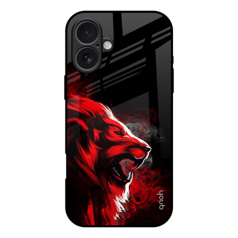 Red Angry Lion iPhone 17 Glass Back Cover Online