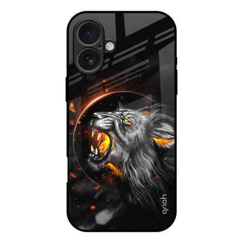 Aggressive Lion iPhone 17 Glass Back Cover Online