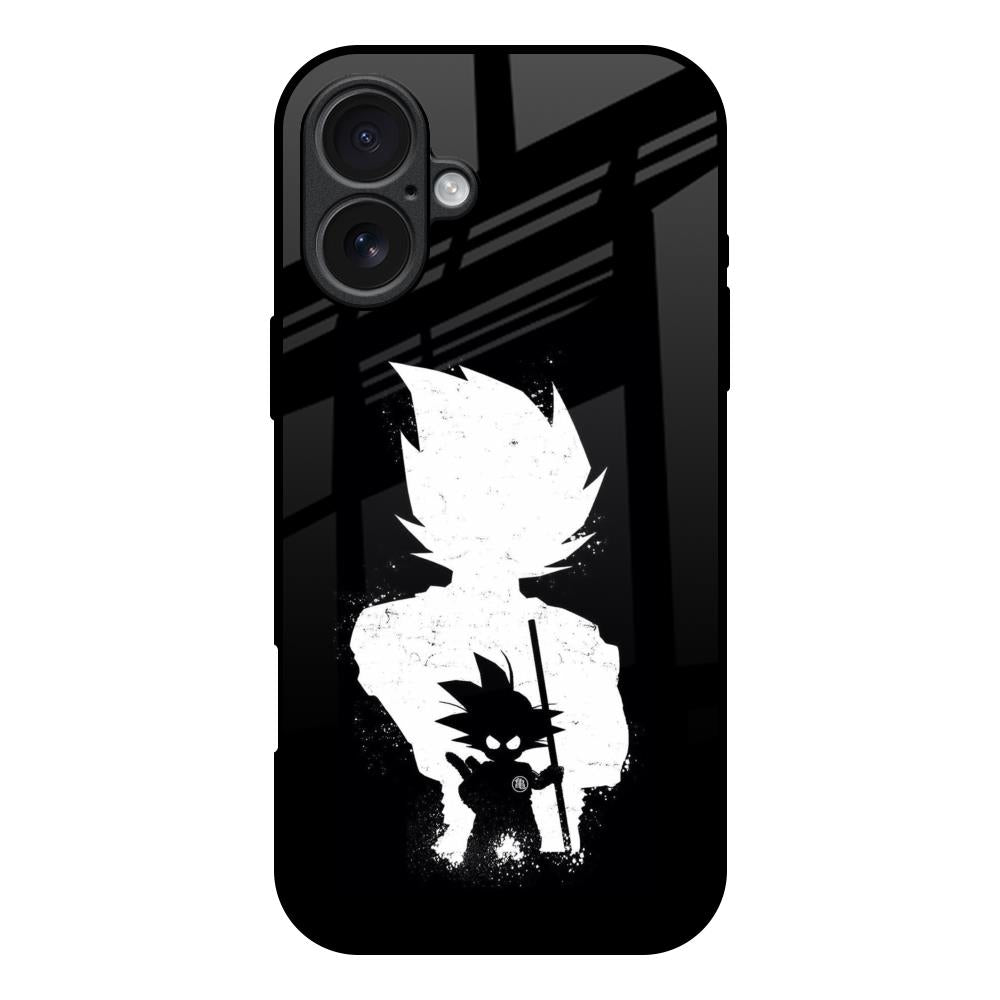 Monochrome Goku iPhone 17 Glass Back Cover Online