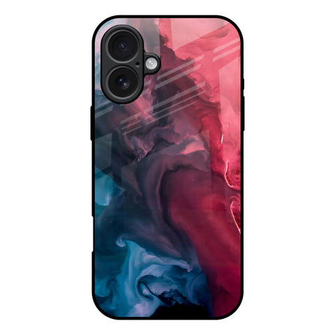 Blue & Red Smoke iPhone 17 Glass Back Cover Online