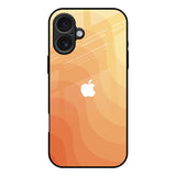 Orange Curve Pattern iPhone 17 Glass Back Cover Online