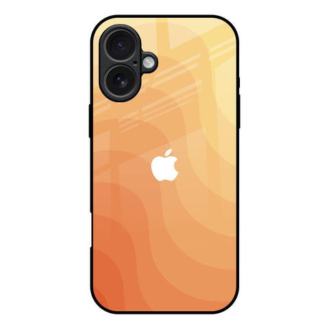 Orange Curve Pattern iPhone 17 Glass Back Cover Online